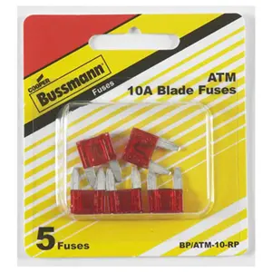 Cooper Bussmann BP-ATM-10-RP 10 Amp RED Auto Fuse- 5 Pack