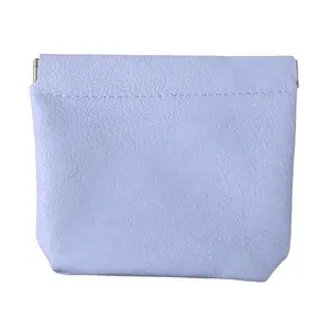Mini PU Leather Cosmetic Pouch Portable Lipstick Holder Coin Purse Small Makeup Organizer Bag for Purse Travel Compact Lightweight Stylish Practical