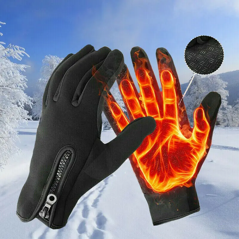 Winter Gloves for Men Women, Touch Screen Texting Warm Running Gloves with Thermal Soft Lining