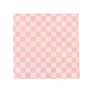 PINK CHECKER NAPKINS