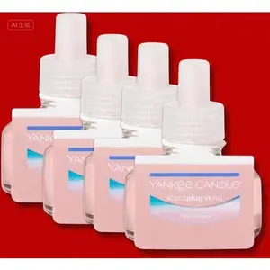 ScentPlug Refills for Home Fragrance, Pack of 4 Air Freshener Refills, Pink Sands Scented Wax Melts, Long-Lasting Aroma, Reusable Plug-In Refills Set Candle Floral Light