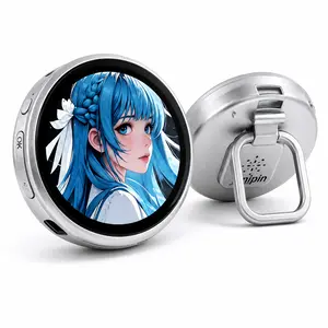 AniPin SE Digital Pin/Badge with Audio, Electronic Button with LED Screen, Customizable Anime Style Badge with Dynamic Touch Screen, Ita Bag Accessory for Parties, Fan Events, Cosplay, Concerts, Anime Fans and Fan Communities