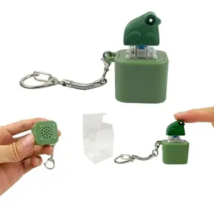 Frog Croaking Keychain Realistic SoundFidget Toy withLEDLights,Fun Fidget Toy Keychain with Colored Lights and Sounds toys n