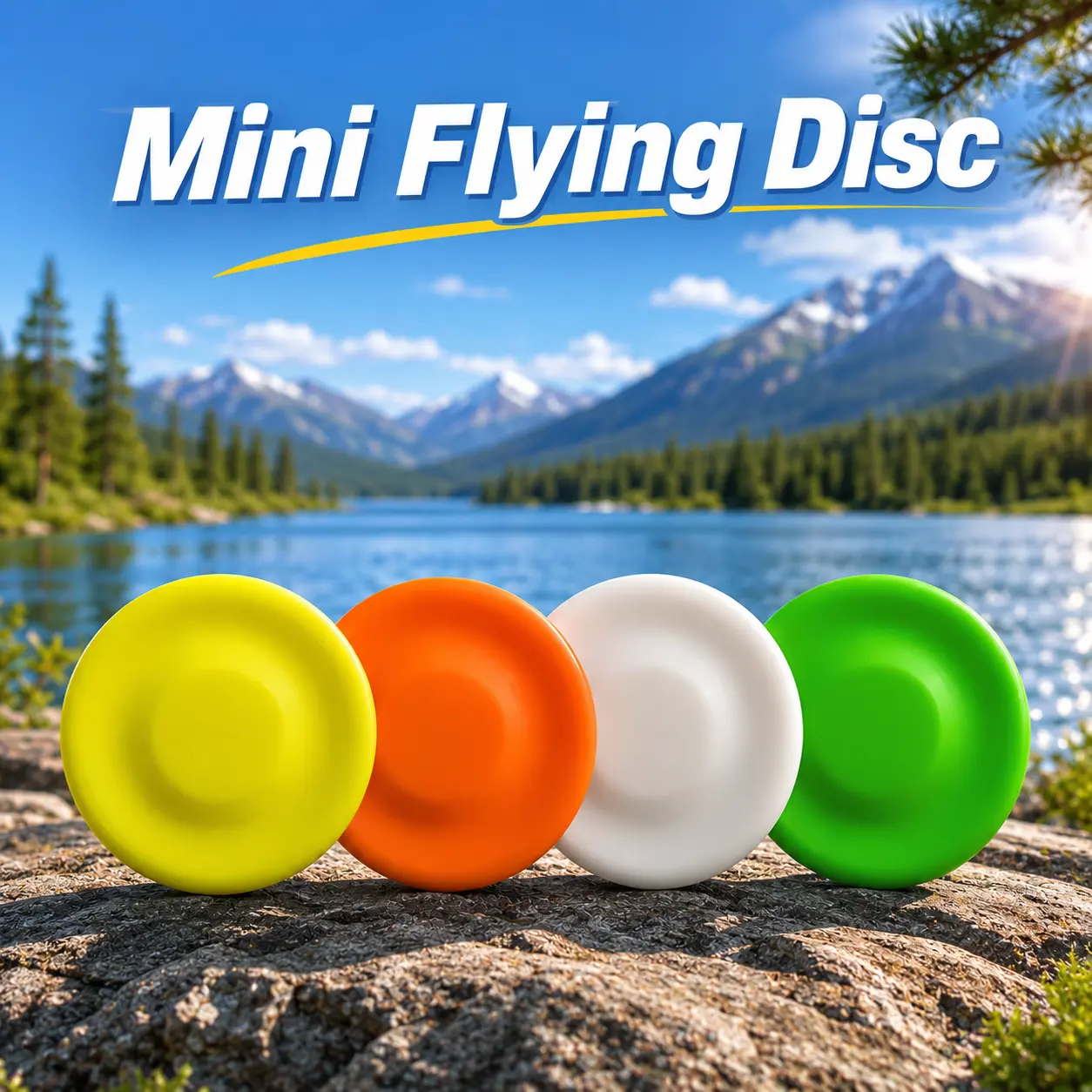 4 PCS Mini Flying Disc Toy for Kids & Adults, Pocket Flying Disc Outdoor Toss Game, Soft Easy Catch Flying Disc for Beach, Backyard, Park, Camping, Family Games, Dog Play, Travel Sports Toy