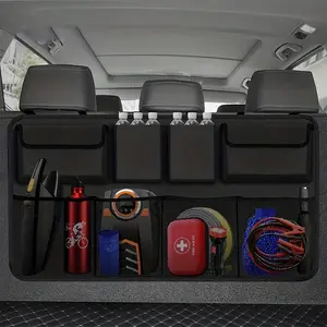 Car trunk organizer, rear seat suspension car organizer, 8 large storage bags for space saving in SUV trucks