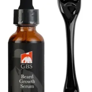 Beard Growth Oil + Derma Roller Hair Growth Serum Biotin & Collagen Beard Derma Roller For Hair Loss Beard Growth Derma Roller micro Growth Serum 2 piece set Organic Silicone Free Hair Care Kit