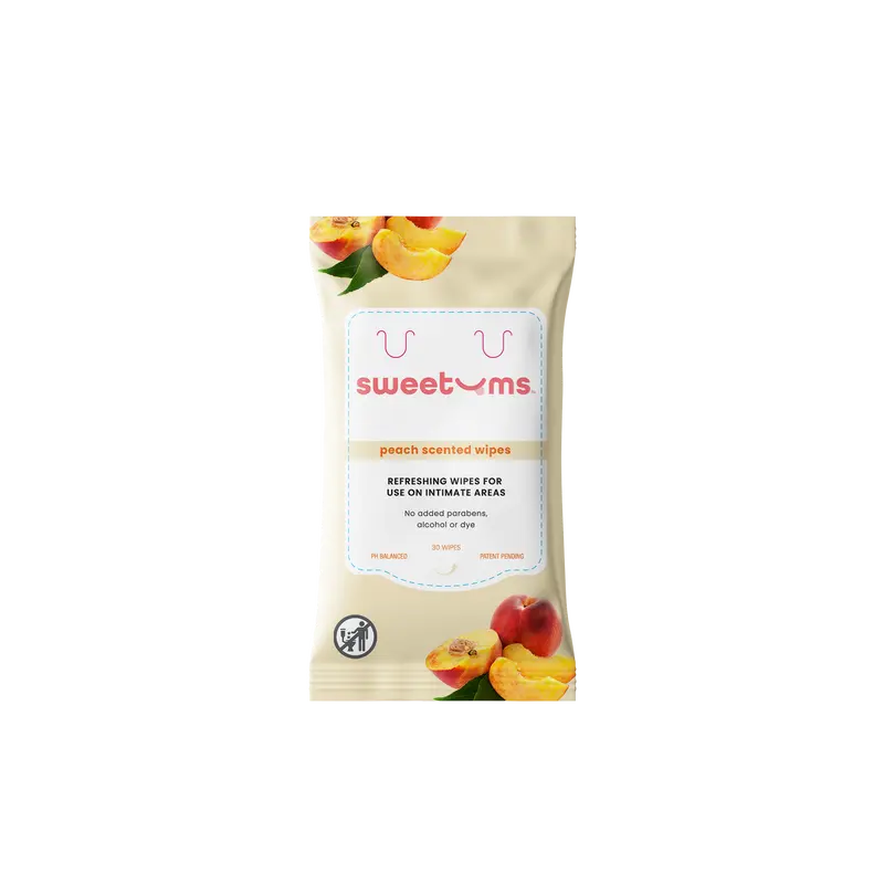 Peach Scented Feminine Hygiene Wipes