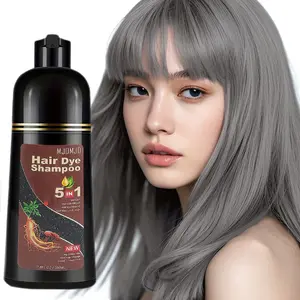 Natural Silver Gray Hair Color Shampoo, 16.9 Fl Oz, 5-IN-1 Hair Dye , Nourishing & Dyeing for Men Women Colors in Minutes, Easy to Use