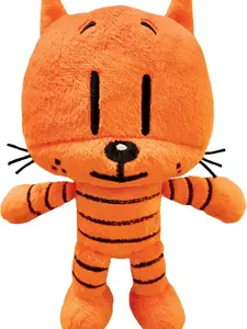 Dog Man's Li'l Petey Plush Toy, 6.5-Inch, from Dav Pilkey's Dog Man Book Series, Orange