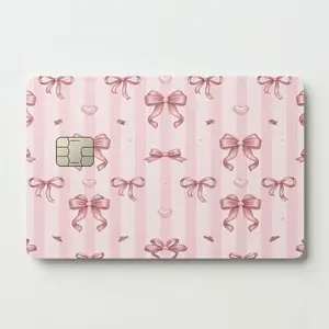 Coquette Credit Card Skin - Cute Bow & Heart Design | Waterproof Vinyl Card Cover | Aesthetic & Durable Sticker