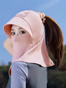 Summer Full Face Mask and Neck Sun Hat, Ventilated One-Piece Breathable UV Protection Cap, Ideal for Cycling, Hiking, Fishing