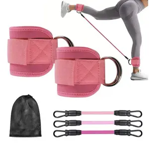 Fitness yoga strap with ankle buckle resistance band, glute trainer, leg training set, dragon rig ankle buckle trainer—suitable for glute and hip training, hip abduction, and kickbacks.