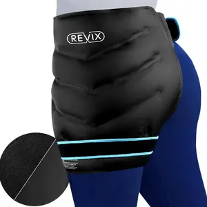 REVIX Extra Large Hip Gel Ice Pack 19*15'' with 2 Straps, Perfect Sewed Edge, Long Lasting for Waist, Thigh, Knee, Calf