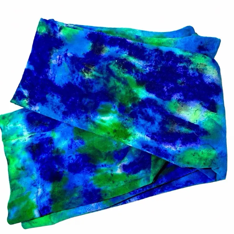 OCEAN PULSE Hand-Dyed Opaque Footed Tights – Neon Galaxy Tie Dye Pantyhose, Festival Leggings, Artistic Color Burst Hosiery, Soft Stretch Summer statement Fashion Tights XXL