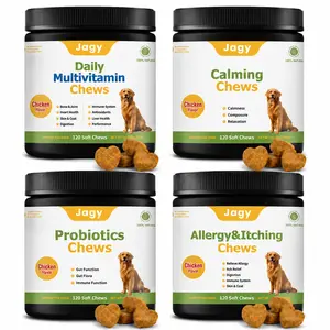 Jagy Complete Daily Health System for Dogs - AllergyRelief, Calming Support, Probiotics & Multivitamin SoftChews for Skin, Gut, Mood & TotalWellness,  #CompleteHealth #DailyWellnessForDogs
