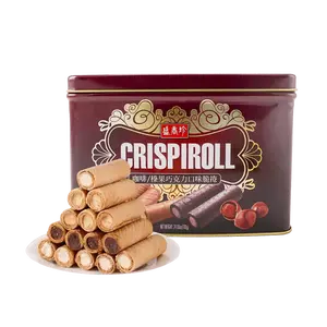 TRIKOFOODS Wafer Crispy Roll Gift Box Hazelnut Chocolate + Coffee , 24.69 oz【Chinese New Year Gift Box】