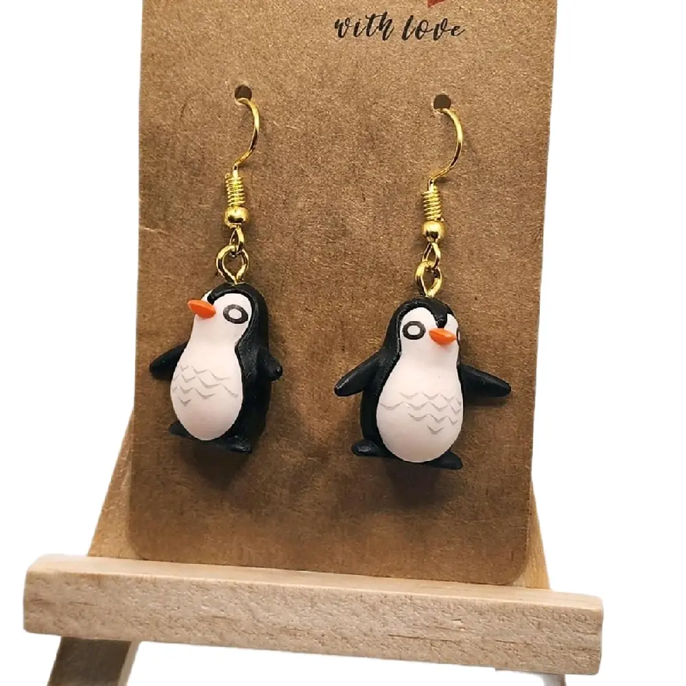 Cute Penguin Earrings for Animal Lovers Lightweight Durable Fashion Accessories Unisex Charm Design Perfect Gift