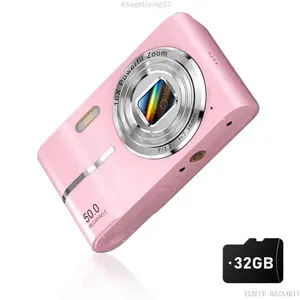 Digital Camera with SD Card, 16X Digital Zoom Camera, Portable Mini Camera for Teenagers Students Boys Girls, Point and Shoot Camera for Gifts, Tech Gadgets, GiftASageLiving27XXALUE BAZAAR11