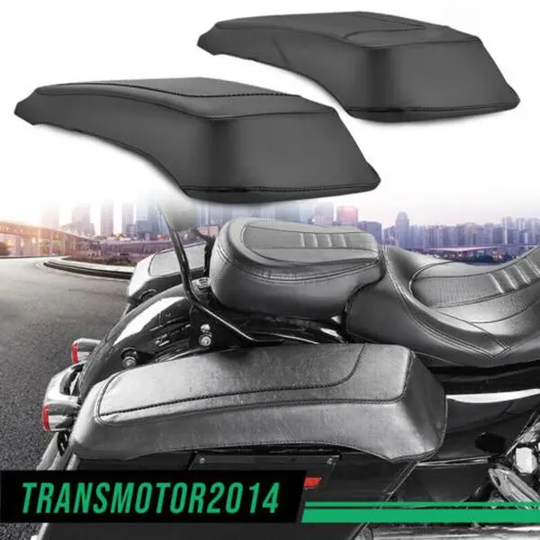 CROSSDESIGN Plain Hard Speaker Lid Covers for Harley Davidson Touring Saddlebags, Vinyl & PU Leather Motorcycle Accessories (1993-2013)
