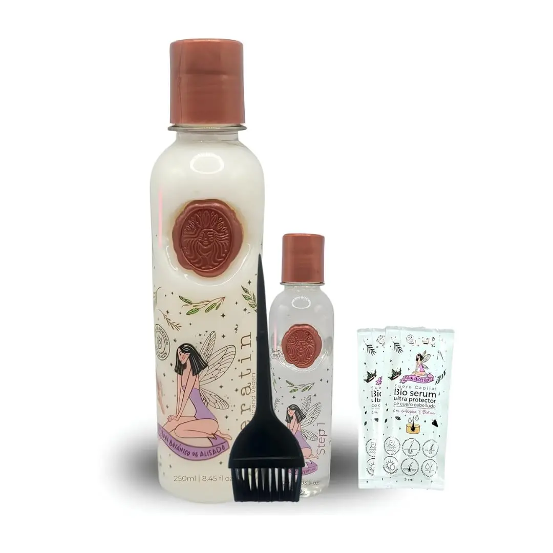 Ritual Botánico Keratina Orgánica| Keratin Medium, 250ml With applicant brush | Treatment to Straighten, Repair and Relax Hair | All Natural, Organic & Vegan Ingredients | Product of Colombia
