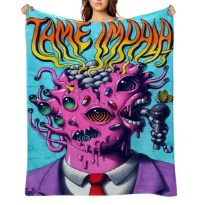 Tame-Impala-Flannel Throw Blanket for Girls Boys- Ultra Soft, Anti-Shrink & Wrinkle-Resistant ,Quick-Dry, Machine Washable Cozy Throw ,Perfect Gift for Kids Adults A-79