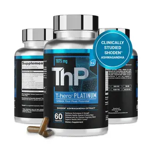 Essential Elements T-Hero Platinum Male Health Supplement - Muscle Growth Support & T-Health with Shoden Ashwagandha, Shilajit, DIM & More