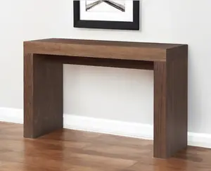 212 MAIN 47 in. Brown Rectangular Wood Block Console Table, Contemporary Home Decor, Block Base, Full Assembly