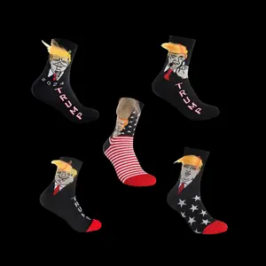Trump Socks with hair, Trump Novelty Socks with Combs Funny Gift Socks for Men Women  Cotton gift Halloween Christmas Underwear Soft Menswear Small