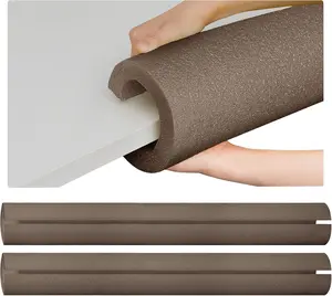 4 Pcs Jumbo Pool Foam Noodles Bulk, 40 Inch x 4.1 Inch Large Hollow Core Swimming Noodle Tube for Floating Craft Projects, Pre Slit Clamp Protection Padding Bumper, Brown