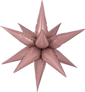Decochamp Starburst Dusty Rose 3D Foil Balloon - 40" in.