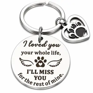 Pet Memorial Keychain - “I Loved You Your Whole Life” Dog/Cat Loss Keepsake