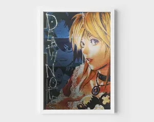 Death Note Anime Poster | Death Note Wall Art | Anime Wall Art | Misa Amane Poster | Light Yagami | L Death Note | Ryuk Poster