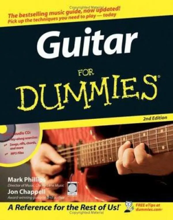 USED Book - Guitar for Dummies by Mark Phillips (Paperback) - english