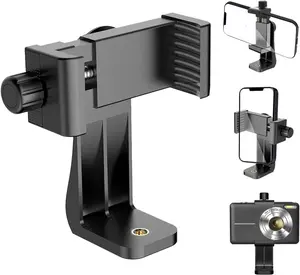 Cell Phone Tripod Mount Holder, Smartphone Tripod Cell Phone Holder Mount Adapter Clip, Digtal Camera Bracket Selfie Lens Monopod Adjustable Ring Light for Camcorder,Compatible for  Cellphones