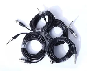 4PCS XLR Female to 1/4 Inch TRS Cable, Quarter Inch Jack Balanced to XLR 25ft - Audio Cable for Mixing and Recording