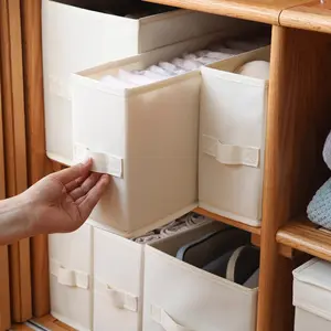 Narrow Drawer Organizer Box, Oxford Cloth & Thick PP Board Design, Ideal for Underwear Storage, Closet Organizing Solution