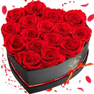 16- Preserved Rose Birthday Gifts for Women, Eternal Rose Preserved  for Delivery  Mothers' Day, Valentine's Day, Christmas, Birthday - Red Roses