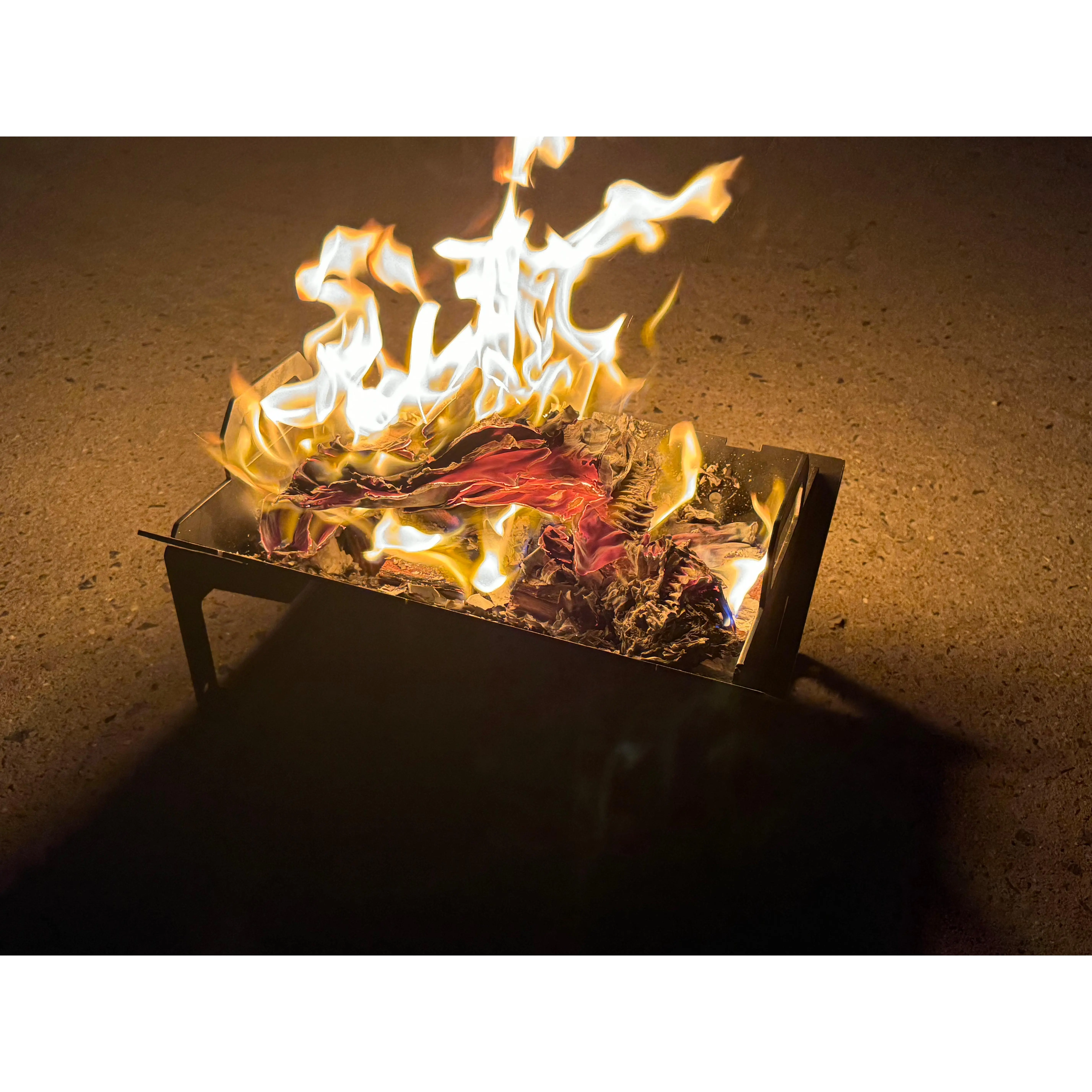 Portable Outdoor Fire Pit with Collapsible Design, 16 inch