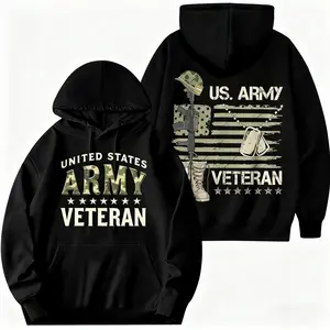 US Army Veterans Hoodie – Patriotic Military Graphic Sweatshirt – Veterans Day Pullover – Unisex Casual Hoodie with Front Pockets – Cozy Winter Streetwear – Outdoor Enthusiast Gift Idea