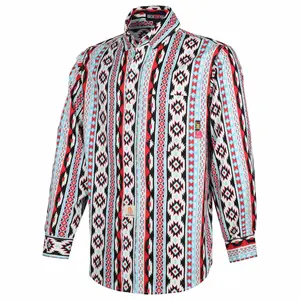 6.5OZ Printed Bohemia Button Down Flame Resistant Work Shirt-0816A-NEW