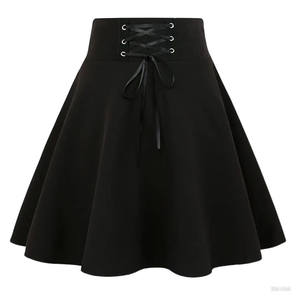 IDEALSANXUN Women's Gothic Plaid Skirt A Line Adjustable High Waisted Lace Up Jie Front Zipper Closure Above Knee Length Mini Skater Cute Kawaii Pleated Corset Alt Clothes Grunge Clothes Kilt for Women Dark Academia Clothing Cargo  gospinny skirt magic su