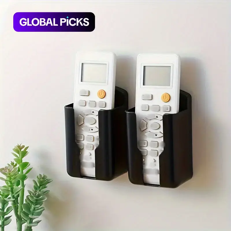 Wall-Mounted Remote Control Holder, 2 Counts Multipurpose Storage Box for Home & Office, Space-Saving Organizer, Saves Space #GLOBAL PICKS