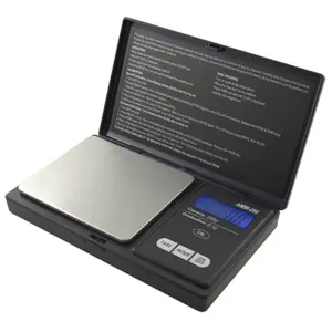 212 MAIN American Weigh Scales AWS-250-BLK Signature Series Black Stainless Steel Digital Kitchen Scale, 250x0.1g Portable Home Gadget for Household Use