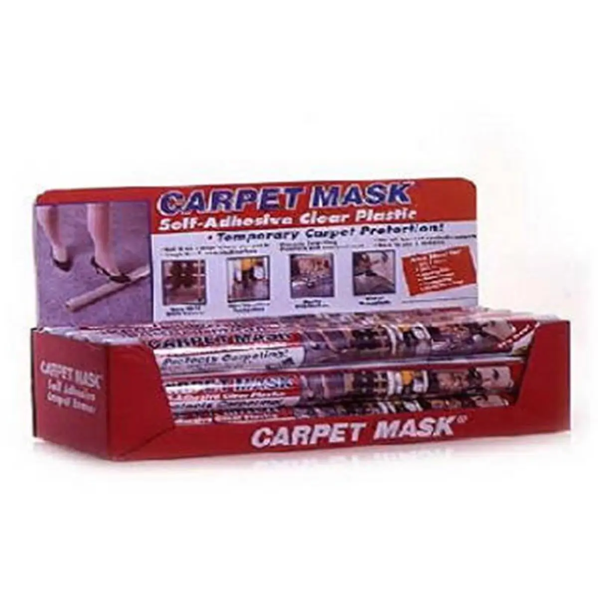 212 MAIN Poly-Tak Tinted Carpet Protection Film, 24 in x 200 ft Self-Adhesive Roll, Waterproof Guard for Contractors, Cars, Painting & Moving, Boat, Parties