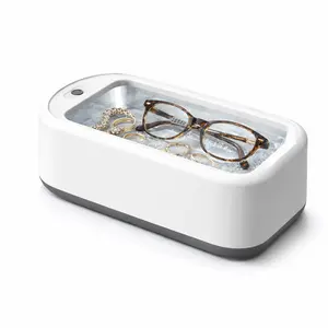 Portable Ultrasonic Jewelry Cleaner, Large Capacity Stainless Steel Tank, One-Button Automatic Cleaning for Glasses, Watches, Rings & Coins