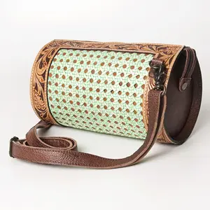 American Darling Duffel Bag for Women, Hand Tooled Floral Leather Western Bag, Full Grain Vegetable-Tanned with YKK Zipper