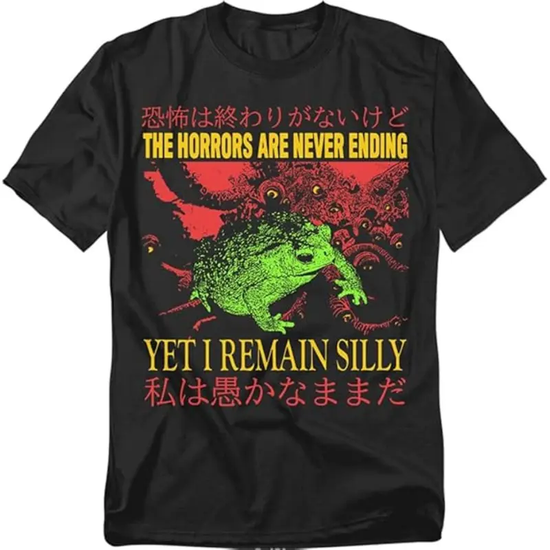Women's Short-Sleeve Crewneck Lady Meme Shirt - Surreal Meme Vibe Print, Breathable Fabric, Casual, Bohemian Streetwear Top, Long-Lasting, Shape-Hold Stitch, 5XL