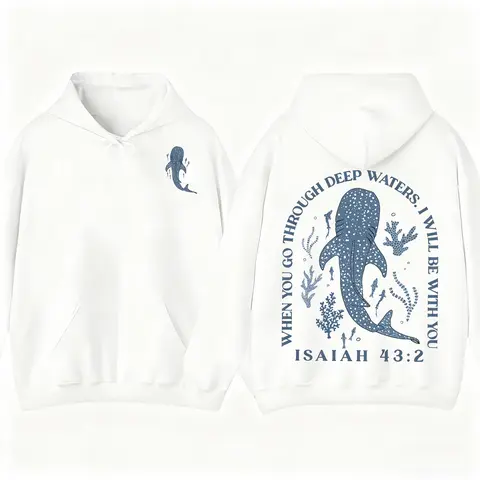 Whale Shark Graphic Hoodie Unisex Beachy Sweatshirt T-Shirt Hot Trend for Men and Women Perfect for Fans Stylish and Comfortable Wear Casual Ocean