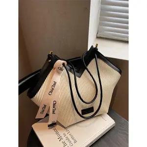Women's Fashionable Patched Design Tote Bag, Casual Large Capacity Shoulder Bag for Daily Used, Trendy Versatile High-quality Daily Commuting Bag, Pu Tote Bag, Pu Tote Satchel