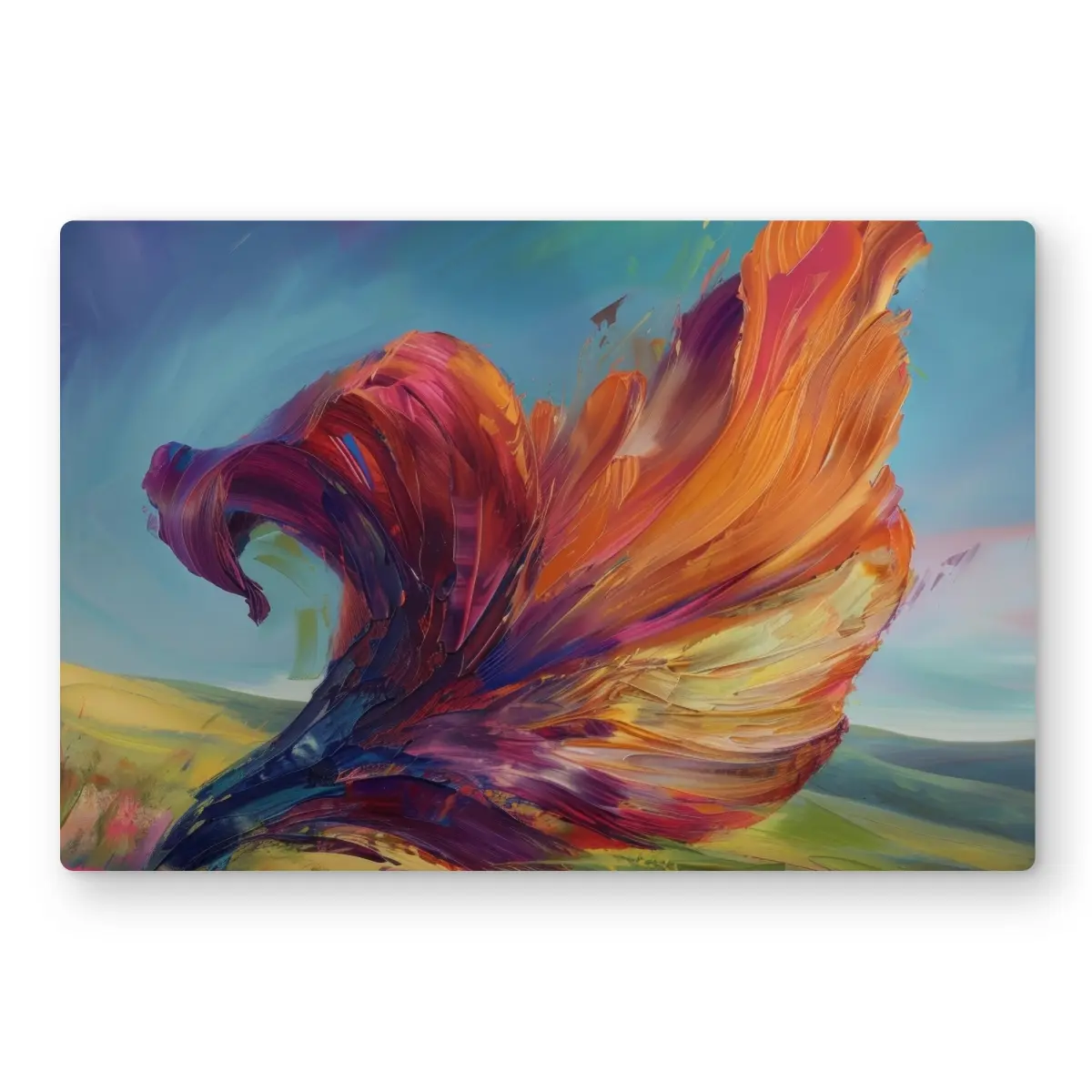 MWW C1MP12182IHG1Y 12 x 18 in. The Leaf - Purple Metal Print Wall Art for Stunning Home Decor